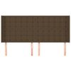 vidaXL Čelo postele typu u&scaron;&aacute;k tmavě hněd&eacute; 183x16x118/128 cm textil