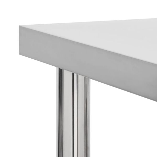 vidaXL Kuchyňsk&yacute; pracovn&iacute; stůl s kolečky 60 x 45 x 85 cm nerezov&aacute; ocel