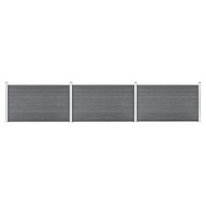 vidaXL Zahradn&iacute; plot WPC 526 x 106 cm &scaron;ed&yacute;