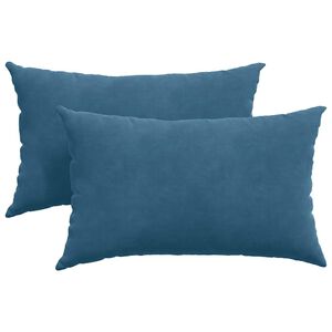 vidaXL Pohovkov&eacute; pol&scaron;t&aacute;ře 2 pcs Modr&aacute; 50 x 30 cm Žebrovan&aacute; l&aacute;tka