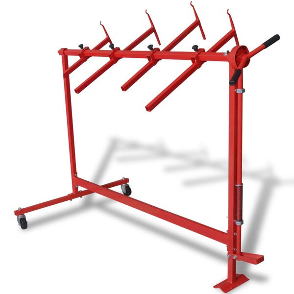 vidaXL Stojan na lakov&aacute;n&iacute; aut červen&yacute;