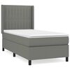 vidaXL Box spring postel s matrac&iacute; tmavě &scaron;ed&aacute; 90x200 cm textil