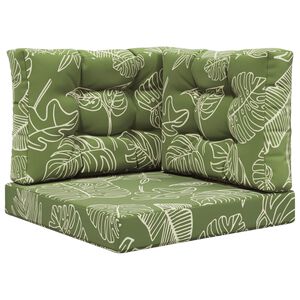 vidaXL Venkovn&iacute; pol&scaron;t&aacute;ř na pohovku 3 pcs Listov&yacute; design Polyester