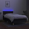 vidaXL Box spring postel s matrac&iacute; a LED čern&aacute; 80 x 200 cm textil