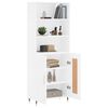 vidaXL Skř&iacute;ň highboard b&iacute;l&aacute; 69,5 x 34 x 180 cm kompozitn&iacute; dřevo