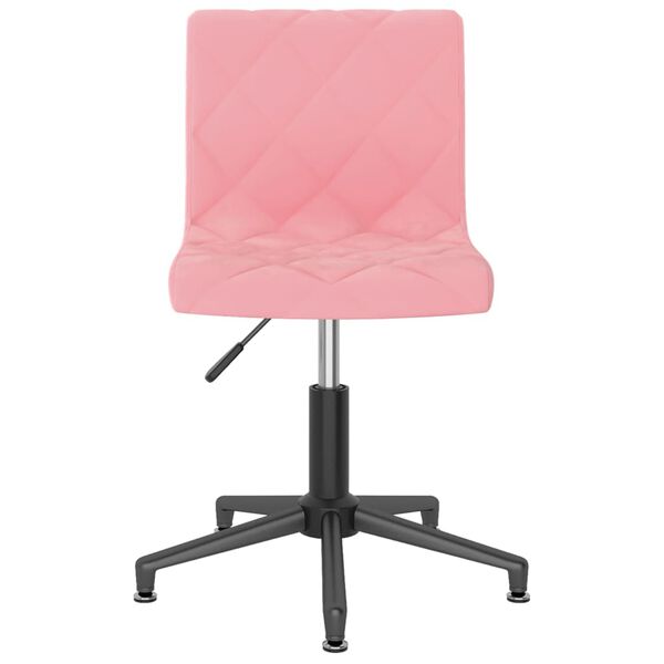 vidaXL Otočn&aacute; kancel&aacute;řsk&aacute; židle růžov&aacute; samet