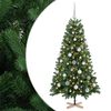 vidaXL Uměl&yacute; v&aacute;nočn&iacute; stromek s v&aacute;nočn&iacute;mi koulemi 120 cm 150 LED