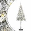 vidaXL V&aacute;nočn&iacute; stromeček s 300 LED diodami B&iacute;l&aacute; 180 cm PE a Ocel