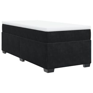 vidaXL Box spring postel s matrac&iacute; čern&aacute; 80 x 200 cm samet