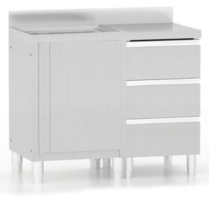 vidaXL Kuchyňské linky do komerčních prostor 2 ks z nerezové oceli