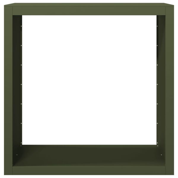 vidaXL Stojan na palivov&eacute; dřevo zelen&yacute; 100 x 40 x 100 cm ocel