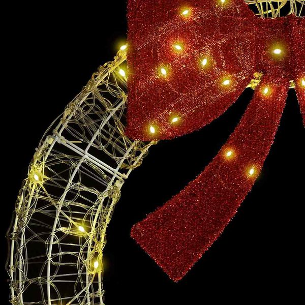 vidaXL Věnec s 80 LED diodami Teplá bílá 92 x 9.5 x 92 cm Akryl