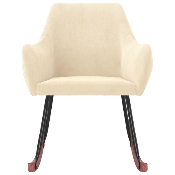 vidaXL Houpac&iacute; křeslo kr&eacute;mově samet