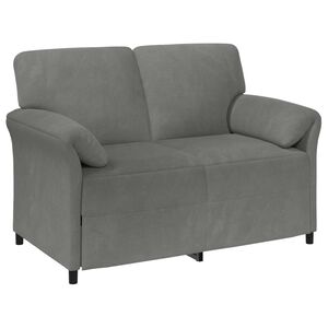 vidaXL Sofa pro dvě osoby Tmavě &scaron;ed&aacute; 138 x 83 x 95 cm Samet