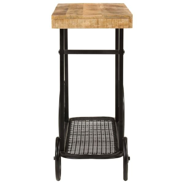 vidaXL Konzolov&yacute; stolek 112x36x76 cm masivn&iacute; mangovn&iacute;k a železo