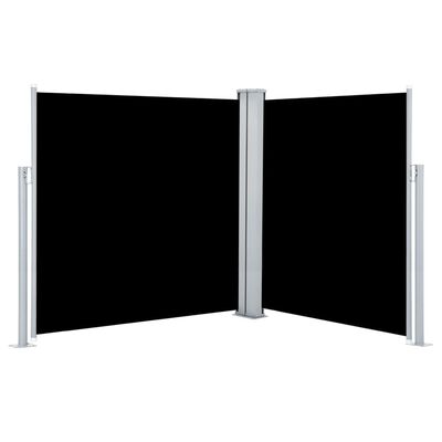 vidaXL Oboustranná zatahovací boční markýza 170 x 600 cm černá