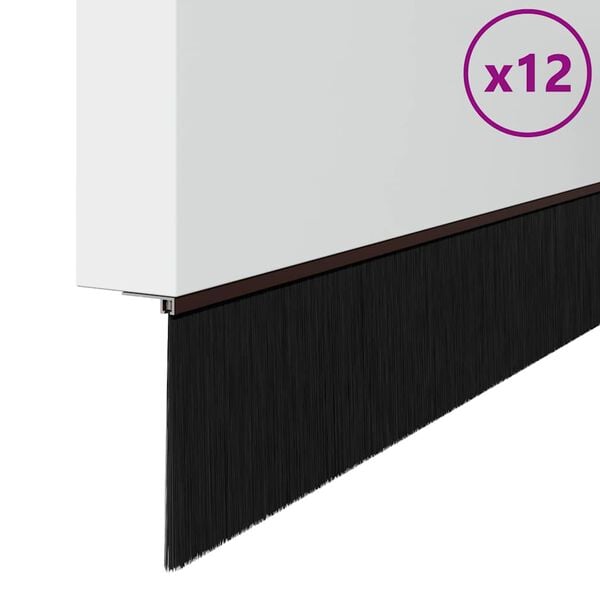 vidaXL Samolepic&iacute; &scaron;těrbiny na dveře 12 pcs Hněd&aacute; 100 cm