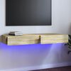 vidaXL TV skř&iacute;ňka s LED osvětlen&iacute;m dub sonoma 120 x 35 x 15,5 cm