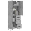 vidaXL Skříň highboard betonově šedá 69,5x34x180 cm kompozitní dřevo
