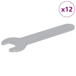 vidaXL Kl&iacute;č 12 ks Stř&iacute;brn&aacute; 10 mm Železo