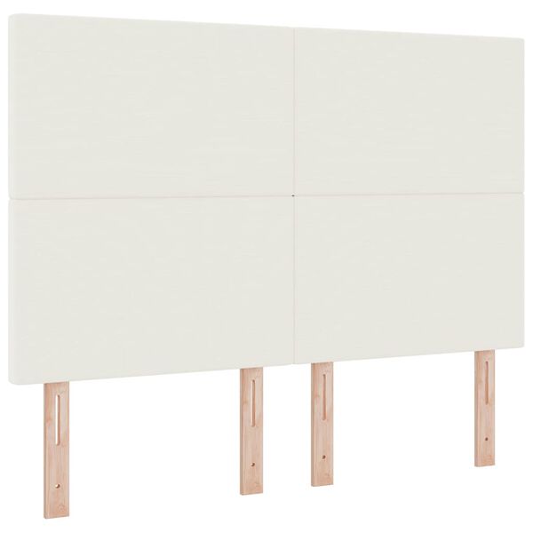 vidaXL LED hlavov&aacute; deska s LED p&aacute;sov&yacute;mi světly Kr&eacute;mov&aacute; 144 cm textil