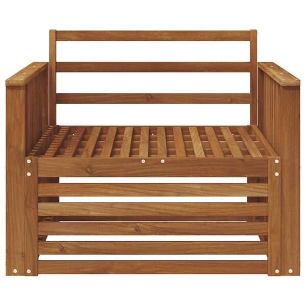 vidaXL 2 Kus Pohovka s opěrkami Masivn&iacute; ak&aacute;tov&eacute; dřevo Př&iacute;rodn&iacute;