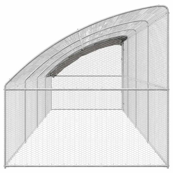 vidaXL Klec na kuřata 4 pcs Stř&iacute;brn&aacute; 800 x 200 x 200 cm Ocel a PE