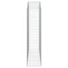 vidaXL Klenutý gabionový koš 200 x 50 x 200/220 cm pozinkované železo