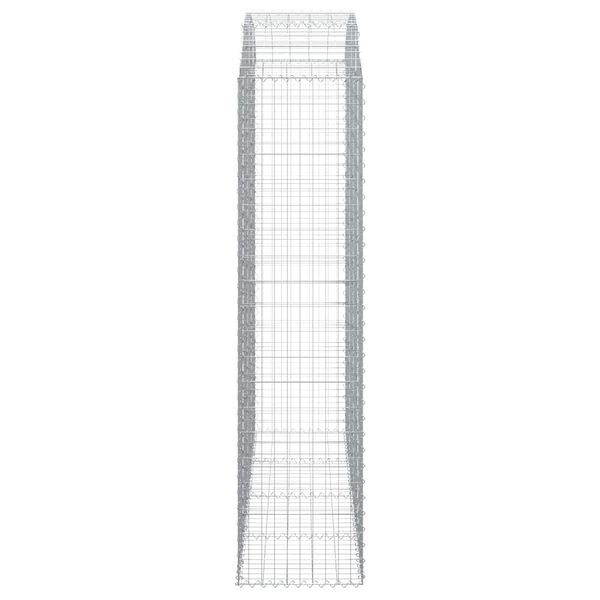 vidaXL Klenutý gabionový koš 200 x 50 x 200/220 cm pozinkované železo