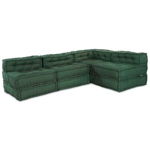 vidaXL Modulov&aacute; pohovka Textil Zelen&aacute; 210 x 140 x 56 cm