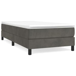 vidaXL Box spring postel s matrac&iacute; tmavě &scaron;ed&aacute; 80 x 200 cm samet