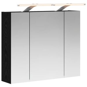 vidaXL Koupelnov&aacute; zrcadlov&aacute; skř&iacute;ň Čern&yacute; dub 60 x 14,5 x 50 cm