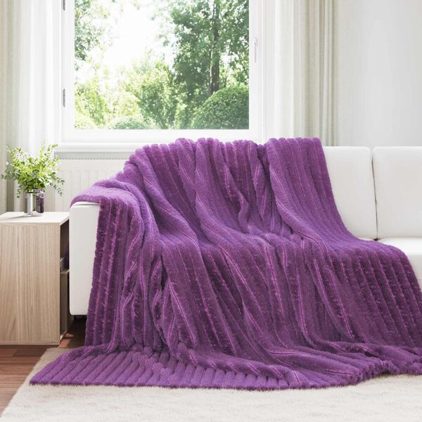 vidaXL Plažov&aacute; deka Fialov&aacute; 240 x 220 cm Fleece