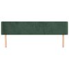 vidaXL Čelo postele typu u&scaron;&aacute;k tmavě zelen&aacute; 163x16x78/88 cm samet