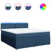 vidaXL Box spring postel s matrac&iacute; modr&aacute; 180x200 cm textil