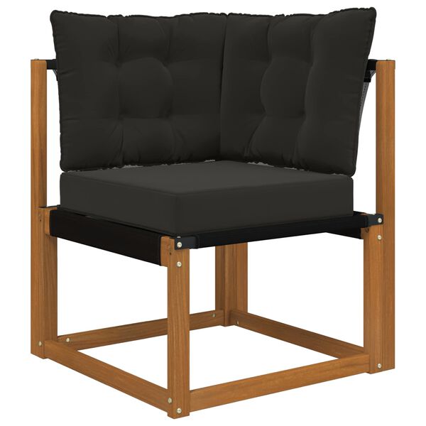 vidaXL Venkovn&iacute; pol&scaron;t&aacute;ř na pohovku 3 pcs Čern&yacute; Polyester