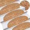 vidaXL Schodov&eacute; rohože 15 ks 65 x 21 x 4 cm b&eacute;žov&eacute;, půlkulat&eacute;, velk&eacute;