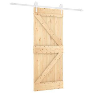 vidaXL Posuvn&eacute; dveře 80 x 210 cm Masivn&iacute; borovicov&eacute; dřevo