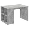 FMD Psac&iacute; stůl s bočn&iacute;mi policemi 117 x 73 x 75 cm betonově &scaron;ed&yacute;