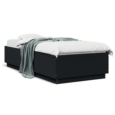 vidaXL Rám postele černý 100 x 200 cm kompozitní dřevo