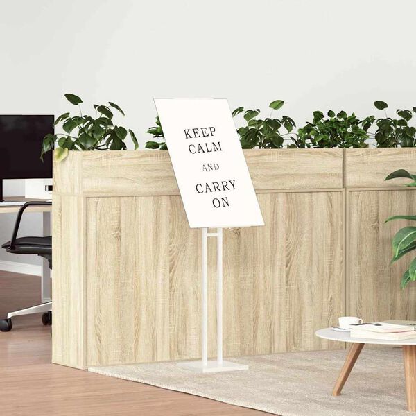 vidaXL St&aacute;nky pro veletrhy 2 pcs B&iacute;l&yacute; 26,5 x 26,5 x 150 cm Ocel