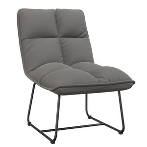 vidaXL Relaxačn&iacute; křeslo s kovov&yacute;m r&aacute;mem světle &scaron;ed&eacute; samet