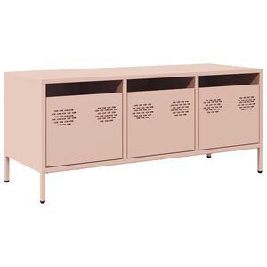vidaXL TV skř&iacute;ňka růžov&aacute; 101,5x39x43,5 cm ocel v&aacute;lcovan&aacute; za studena