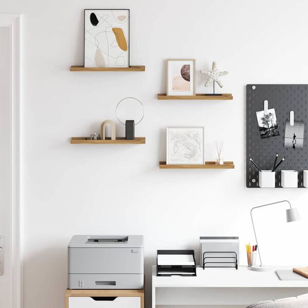 vidaXL N&aacute;stěnn&aacute; polička 4 pcs Hněd&aacute; 40 x 9 x 3 cm kompozitn&iacute; dřevo