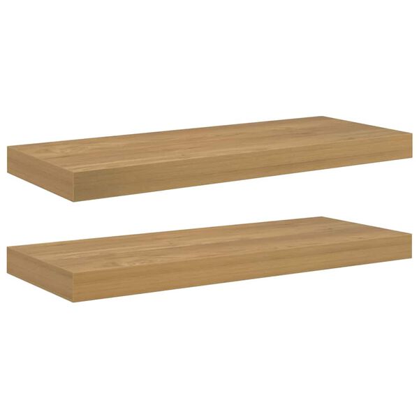 vidaXL N&aacute;stěnn&aacute; polička 2 pcs Hněd&aacute; 50 x 23 x 4 cm kompozitn&iacute; dřevo