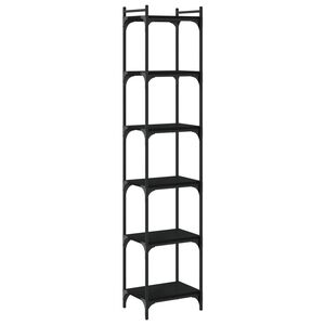 vidaXL Knihovna se 6 policemi čern&aacute; 40 x 30 x 188 cm kompozitn&iacute; dřevo