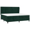 vidaXL Box spring postel s matrac&iacute; tmavě zelen&aacute; 200x200 cm samet