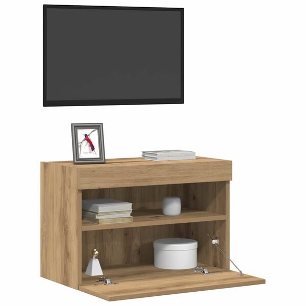 vidaXL TV wall cabinet N&aacute;stěnn&yacute; 2 pcs dub artisan 60 x 30 x 40 cm