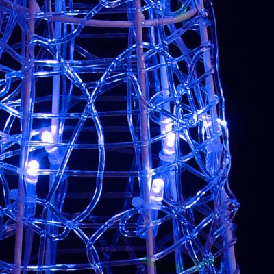 vidaXL Akrylový dekorativní světelný LED kužel modrý 90 cm