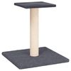vidaXL &Scaron;krabadlo pro kočky s plo&scaron;inou tmavě &scaron;ed&eacute; 38 cm